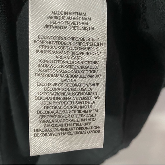 Polo Shirt Men XXL Black Colorful Spell Out Crew Neck Cotton Tshirt Short Sleeve - Picture 5 of 8